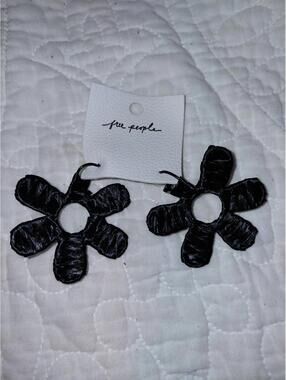 free people earrings Black